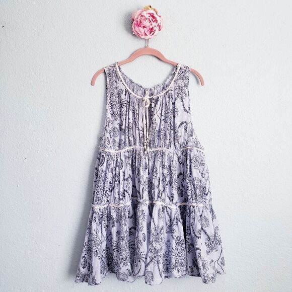 Intimately‎ Free People Blue Floral Sundown Nightie Mini Dress - Picture 1 of 9